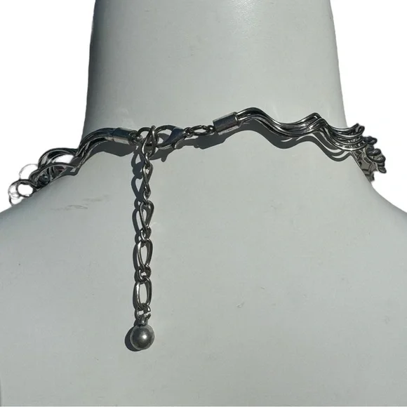 Rare VTG Flower Statement Bib Necklace - Picture 2 of 6